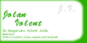 jolan volent business card
