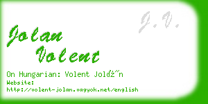 jolan volent business card